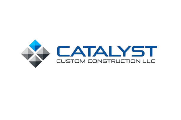 Catalyst Custom Construction LLC logo with blue and gray geometric icon and company name text, serving Sun Prairie, WI.